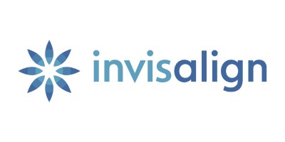 Logo da Invisalign. Marca mais usada no mundo de alinhadores invisíveis.